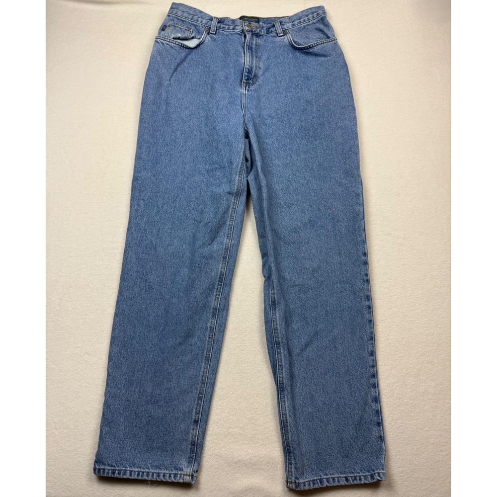 Lauren Ralph‎ Lauren Jeans 14W High Rise Straight Leg 100% Cotton Blue Denim